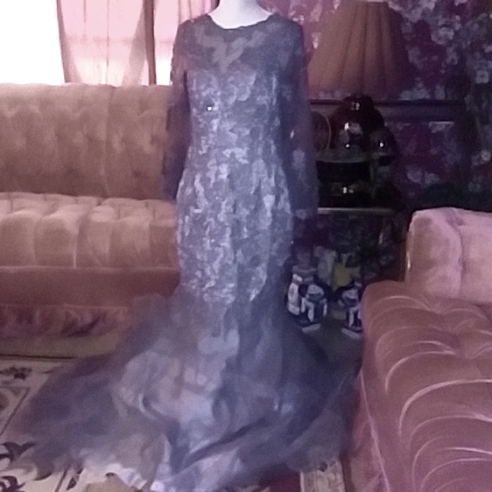 formal grey dress